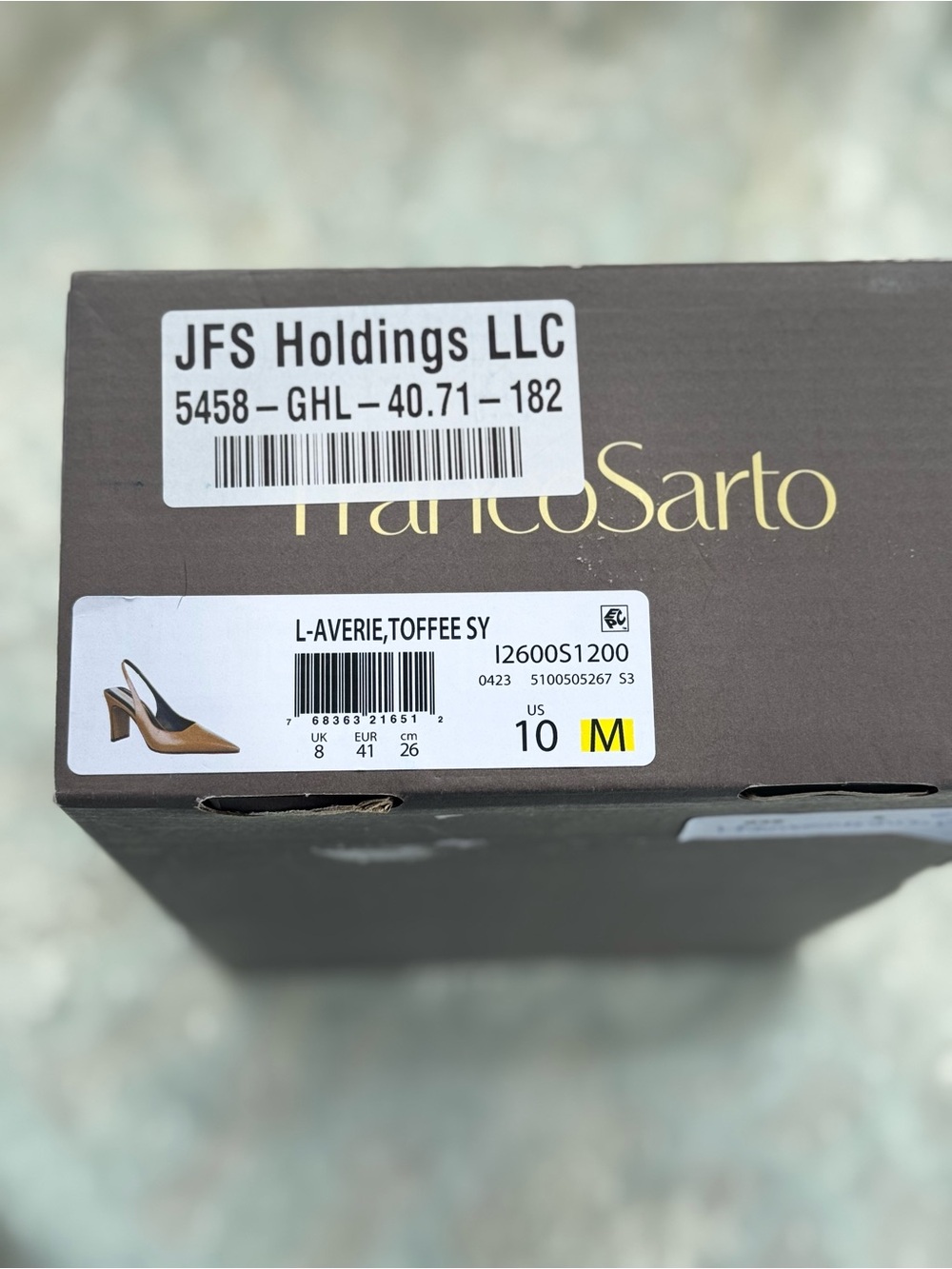Franco Sarto Averie Patent Leather Camel toffee Slingback Pumps NIB Size 10 - Picture 10 of 11